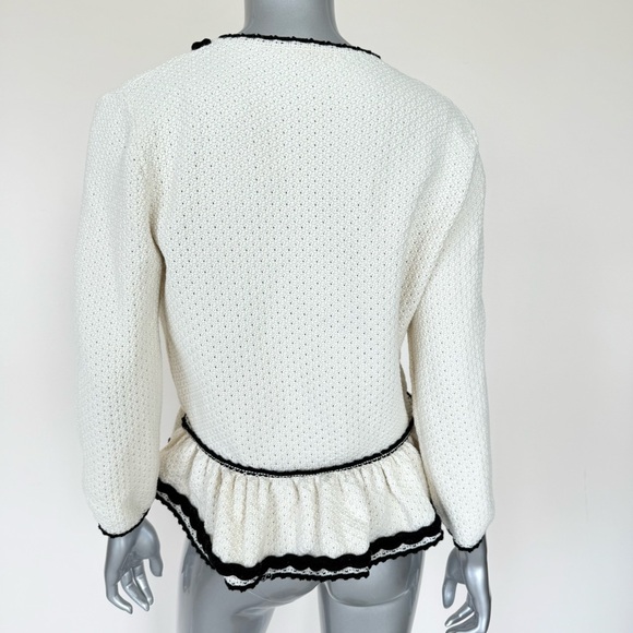 RED Valentino women sweater zipper jacket size L Authentic - Picture 4 of 8